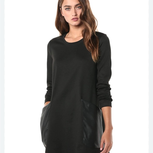 BCBGMAXAZRIA Elegant Black Dress with Pockets size XS - Picture 3 of 4